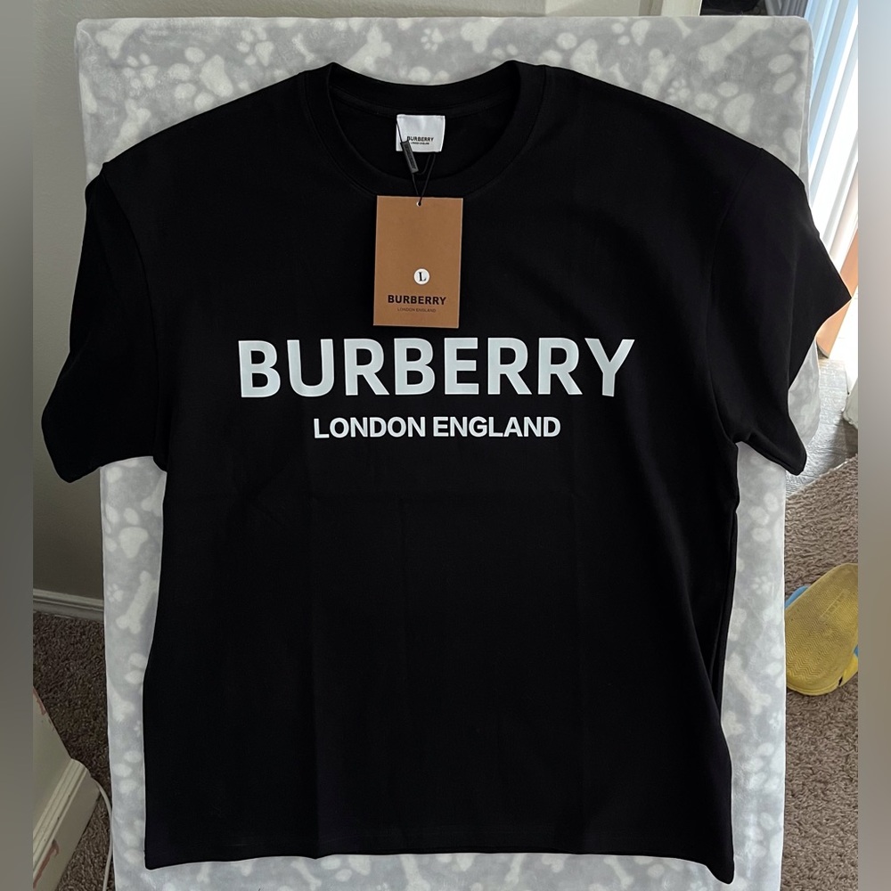 Burberry Black Logo Tee Large